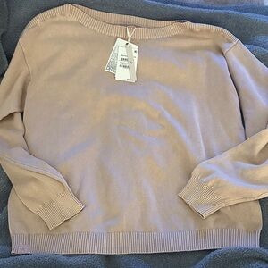 NWT Barefoot Dreams Small Sunbleached Boatneck pullover. Color: Teaberry